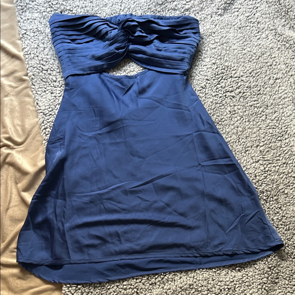 Princess Polly Strapless Blue Homecoming/Dress